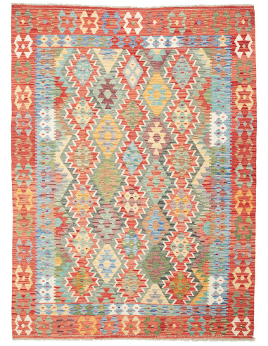 Kilim Pakistan abbronzatura e legno robusto 178x240