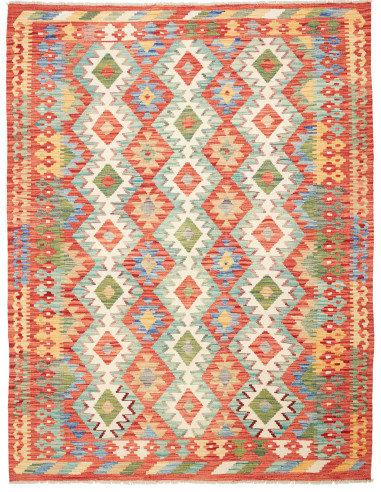 Kilim Pakistan abbronzatura e grigio tenue 171x230
