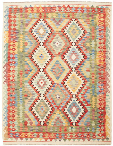 Kilim Pakistan abbronzatura e bianco antico 170x221