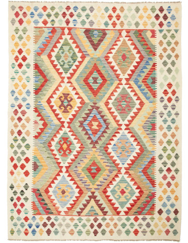 Kilim Pakistan grigio chiaro e grigio tenue 176x237