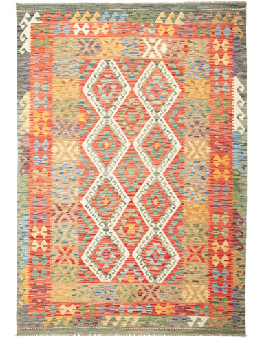 Kilim Pakistan abbronzatura e bianco antico 166x240
