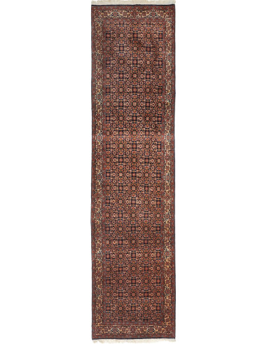 Bidjar Persia verde oliva scuro e grigio ardesia scuro 70x290