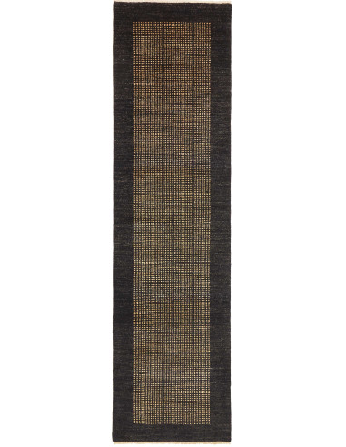 Gabbeh Moderno Pakistan grigio ardesia scuro e legno robusto 79x298