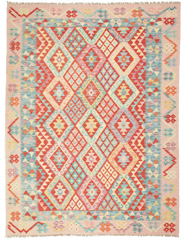 Kilim Pakistan argento e grano 180x240