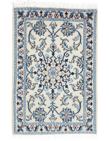 Nain Kashmar Persia grigio chiaro e blu ardesia scuro 60x90