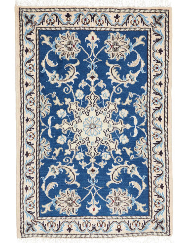 Nain Kashmar Persia grigio ardesia scuro e blu ardesia scuro 60x90
