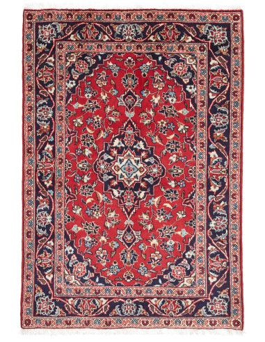Kashan Fine Persia rosso indiano e grigio ardesia scuro 98x159