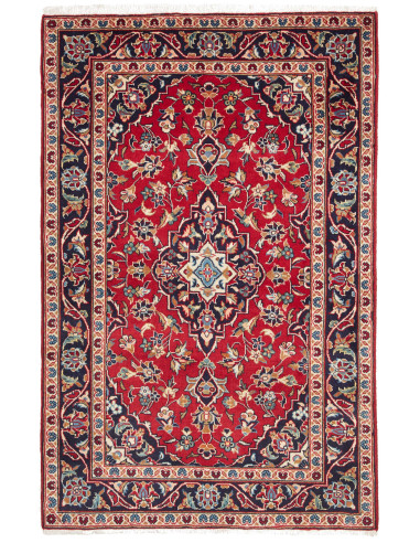 Kashan Fine Persia marrone e marrone rosato 98x153