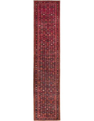 Hamadan Persia marrone sella e grigio ardesia scuro 94x438