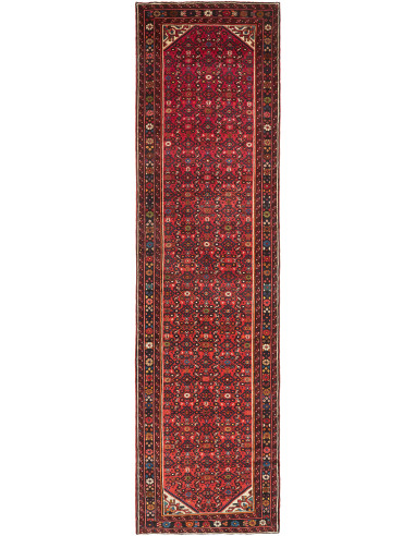 Hamadan Persia grigio ardesia scuro e marrone 115x434