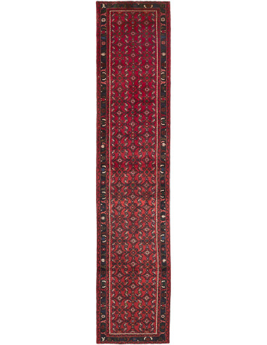 Hamadan Persia marrone sella e grigio ardesia scuro 85x425