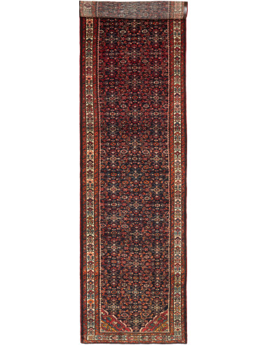 Hamadan Persia grigio ardesia scuro e terra di siena 125x527
