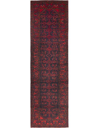 Hamadan Persia grigio ardesia scuro e marrone 110x380