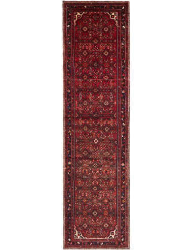 Hamadan Persia grigio ardesia scuro e salmone scuro 105x405