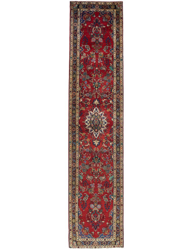 Hamadan Persia marrone sella e marrone rosato 90x420