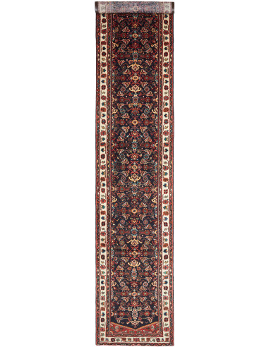 Hamadan Persia grigio ardesia scuro e terra di siena 90x485