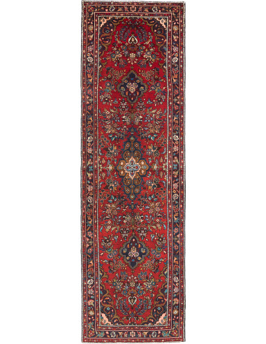 Hamadan Persia marrone sella e grigio scuro 112x376