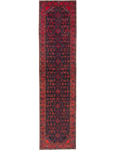 Hamadan Persia grigio ardesia scuro e marrone 110x440