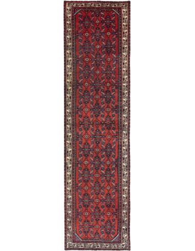 Hamadan Persia grigio ardesia scuro e argento 108x415