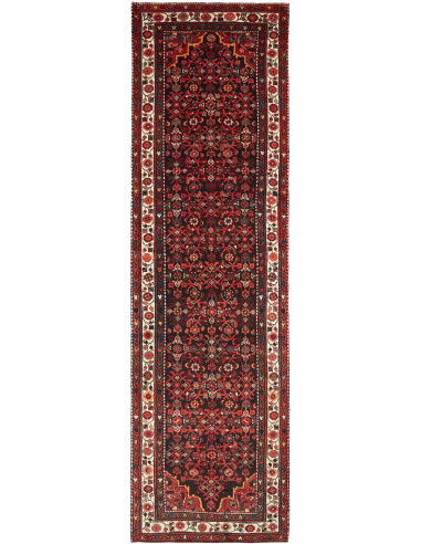 Hamadan Persia grigio ardesia scuro e terra di siena 108x387