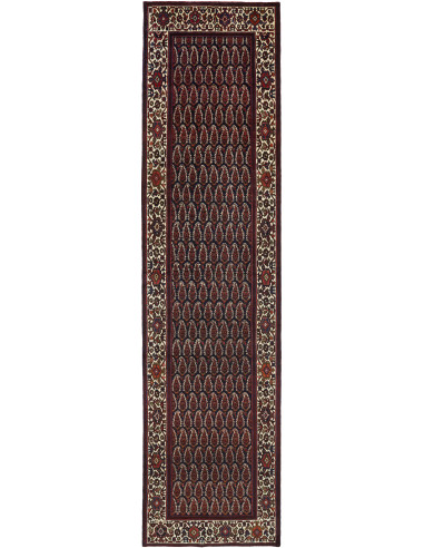 Hamadan Persia grigio ardesia scuro e grigio chiaro 103x420