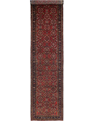 Hamadan Persia grigio ardesia scuro e abbronzatura 113x502