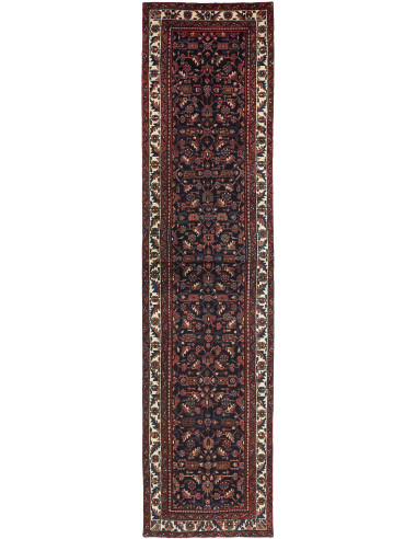 Hamadan Persia grigio ardesia scuro e terra di siena 95x415