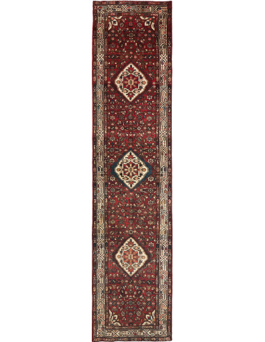 Hamadan Persia grigio ardesia scuro e grano 100x420