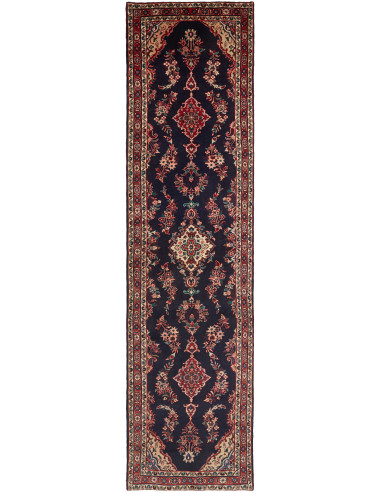 Hamadan Persia grigio ardesia scuro e abbronzatura 105x422