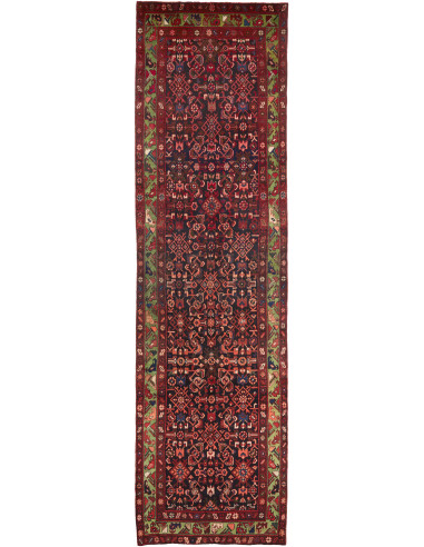Hamadan Persia marrone sella e salmone scuro 115x426
