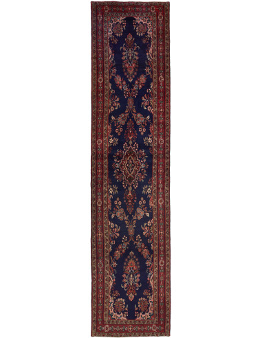 Hamadan Persia grigio ardesia scuro e marrone rosato 100x443