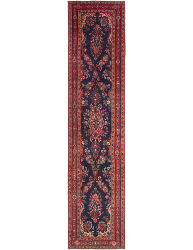 Hamadan Persia terra di siena e salmone scuro 100x437
