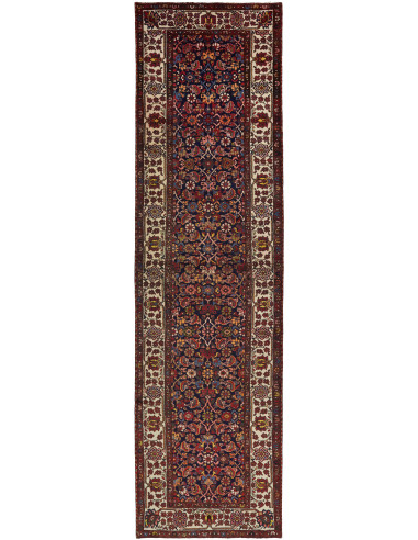 Hamadan Persia grigio ardesia scuro e abbronzatura 120x380