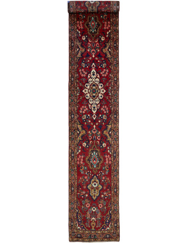 Hamadan Persia marrone sella e grigio tenue 80x522