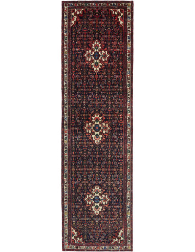 Hamadan Persia grigio ardesia scuro e abbronzatura 108x407