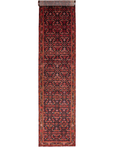 Hamadan Persia grigio ardesia scuro e terra di siena 100x510