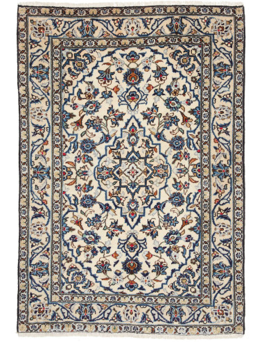 Kashan Fine Persia argento e verde oliva scuro 100x144