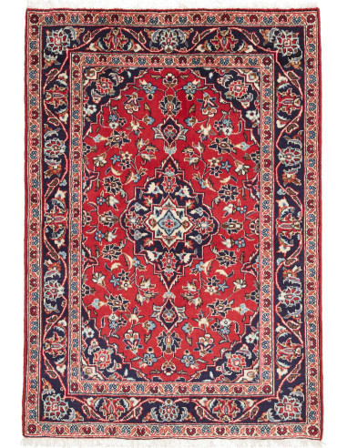 Kashan Fine Persia rosso indiano e grigio ardesia scuro 97x146