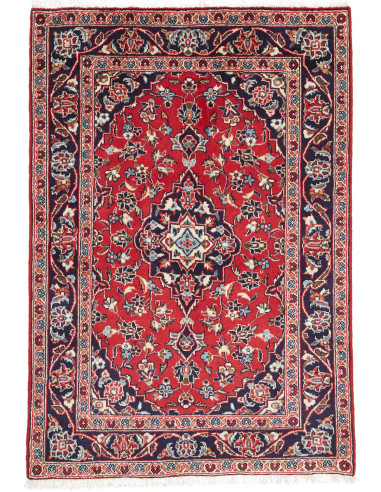 Kashan Fine Persia rosso indiano e grigio ardesia scuro 98x140