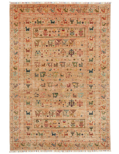 Rubin Pakistan marrone rosato e abbronzatura 164x244