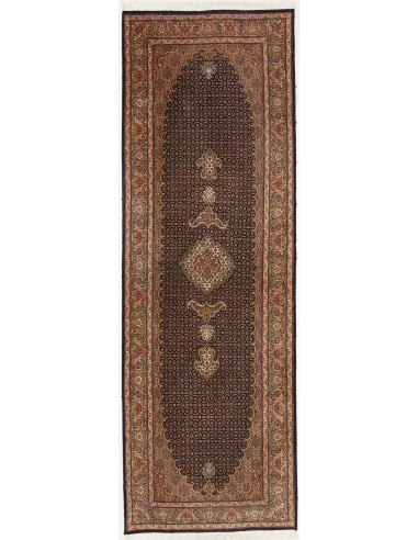 Tabriz 50 Raj Mahi Persia verde oliva scuro e nero 85x252