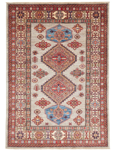 Kazak Fine Pakistan abbronzatura e grigio tenue 149x207