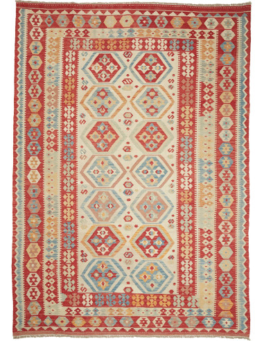 Kilim Pakistan abbronzatura e argento 210x293