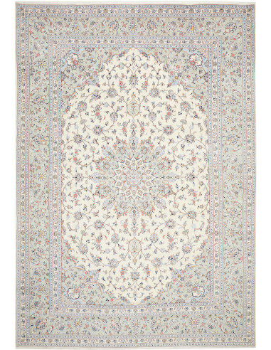 Kashan Persia grigio chiaro e grigio ardesia scuro 245x355