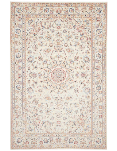 Kashan Persia grigio chiaro e marrone rosato 200x303