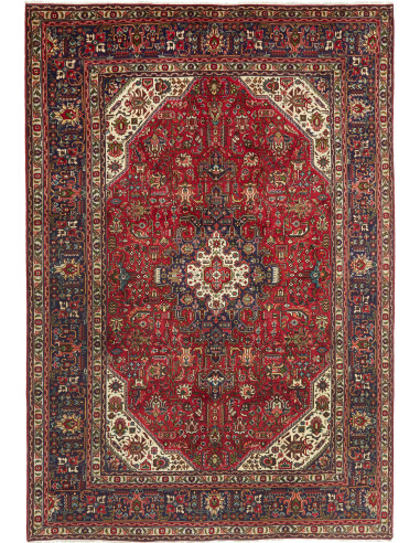 Tabriz Persia marrone sella e abbronzatura 202x293