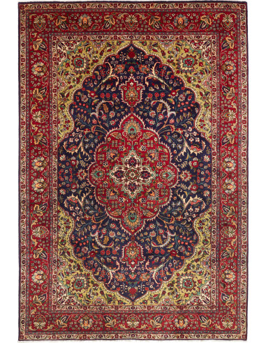 Tabriz Persia marrone sella e legno robusto 200x293