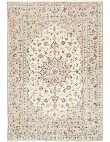 Kashan Persia grigio chiaro e marrone rosato 200x290