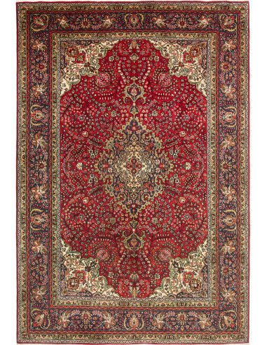 Tabriz Persia marrone sella e grigio ardesia scuro 202x300