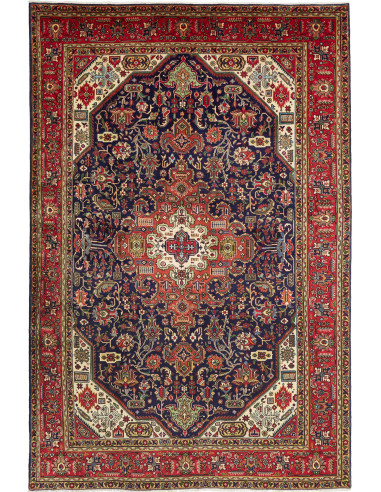 Tabriz Persia marrone sella e legno robusto 208x313